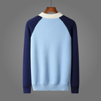 Marlen Zipmerino — Merino Wool Zip Sweater with Soft Comfort (Blue S) - | Zavonix
