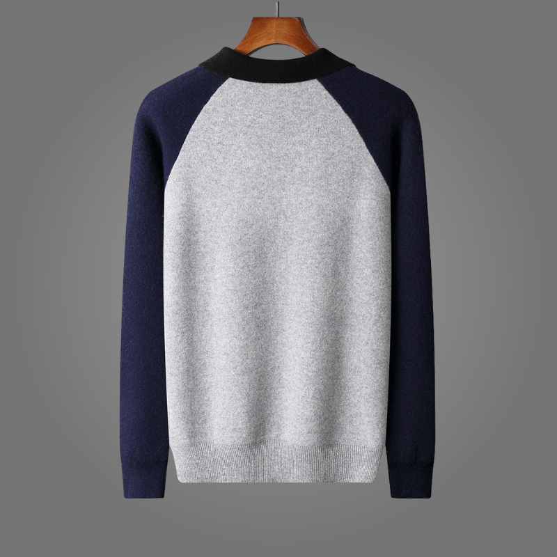 Marlen Zipmerino — Merino Wool Zip Sweater with Soft Comfort (Gray S) - | Zavonix