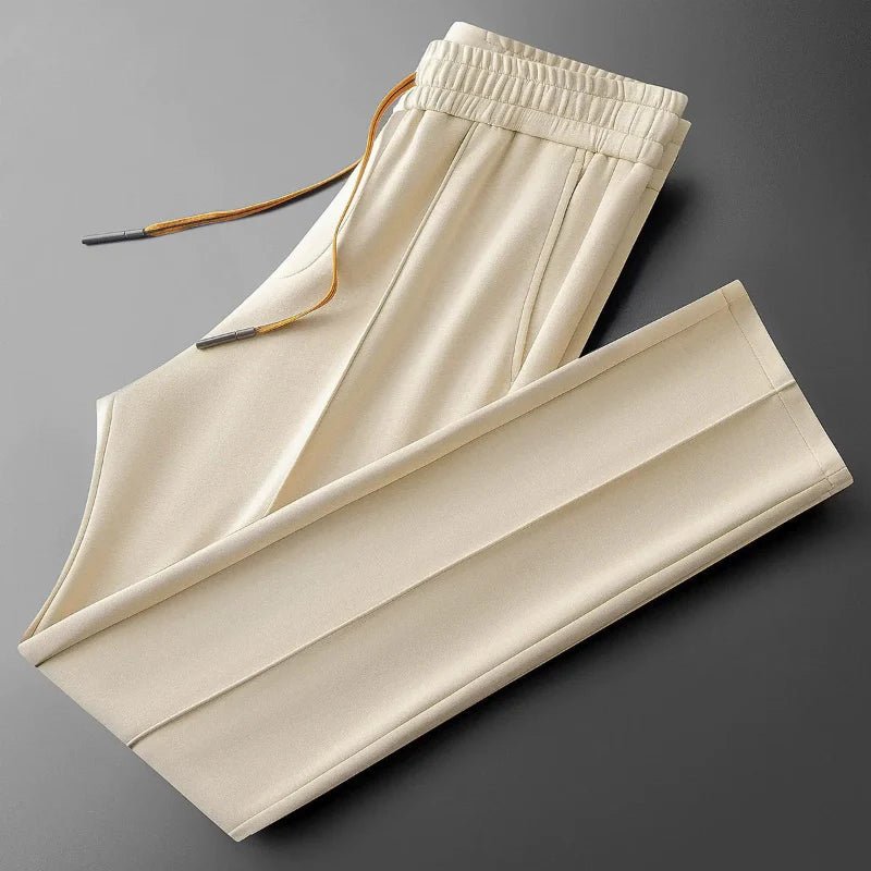 Marlo Silk Trousers — Luxurious 100% Silk with Tapered Fit (Navy XS) - | Zavonix