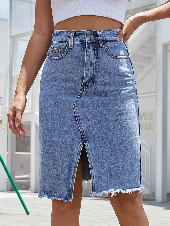 Marlowe Slit Denim Skirt product image 4