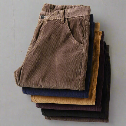 "Marconi" Corduroy Trousers (Khaki 28) - | Zavonix