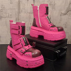 MARVIN LEATHER BOOTS (Pink 5) - | Zavonix