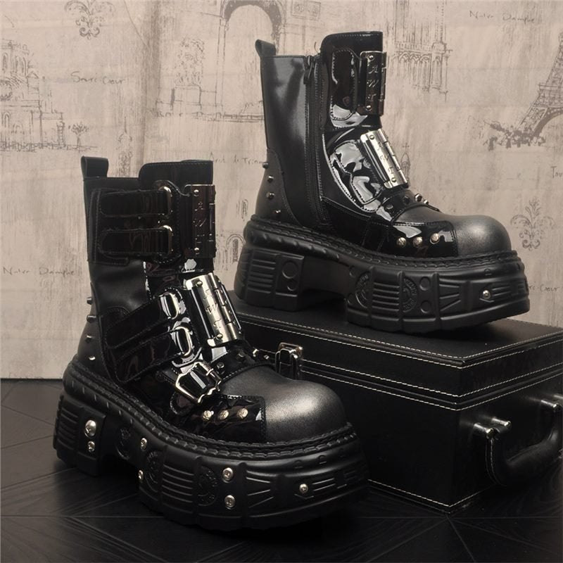 MARVIN LEATHER BOOTS (White 5) - | Zavonix