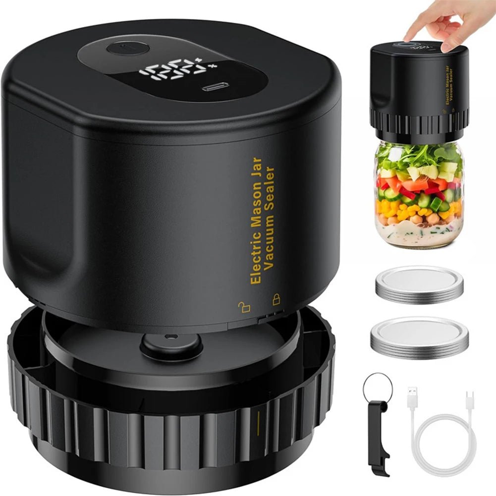 Mason Vacuum Sealer Machine | Cordless, Compact Design for Food Preservation 6