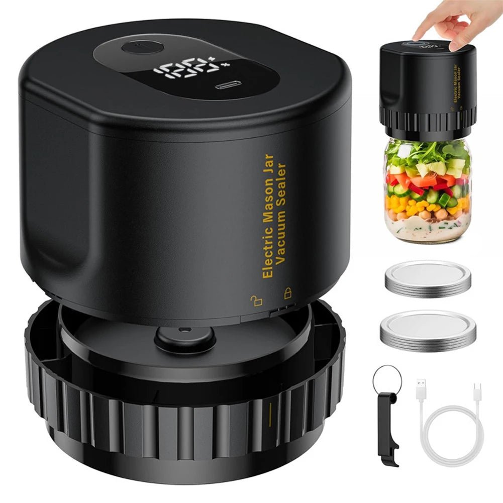 Mason Vacuum Sealer Machine | Cordless, Compact Design for Food Preservation 0