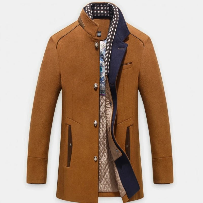 MATIN WOOL OVERCOAT (Light Brown XS) - | Zavonix