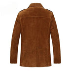 Marcen Jacket — Suede - Like Sherpa - Lined Jacket with Tailored Fit (Coffee XS) - | Zavonix