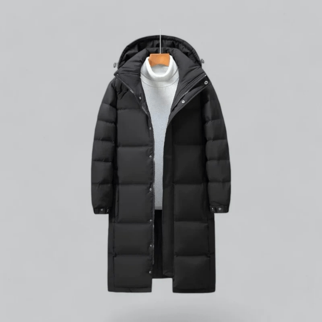 Max Men's Coat | Long Hooded Puffer, Insulated Winter Outerwear 0