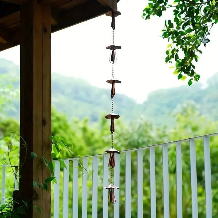 Meadowcap Iron Mushroom Rain Chain Product Image 02