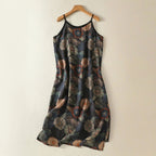 MEGAN BOTANICAL LINEN DRESS (XS ) - | Zavonix
