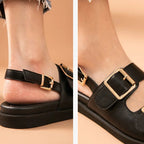 Melissa Leather Sandal (Black 5) - | Zavonix