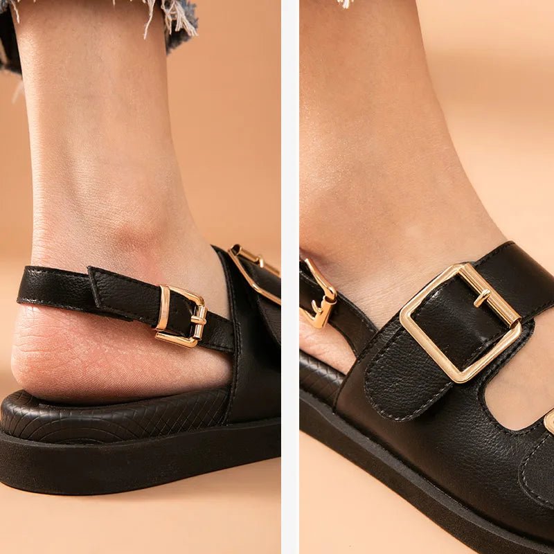Melissa Leather Sandal (Black 5) - | Zavonix
