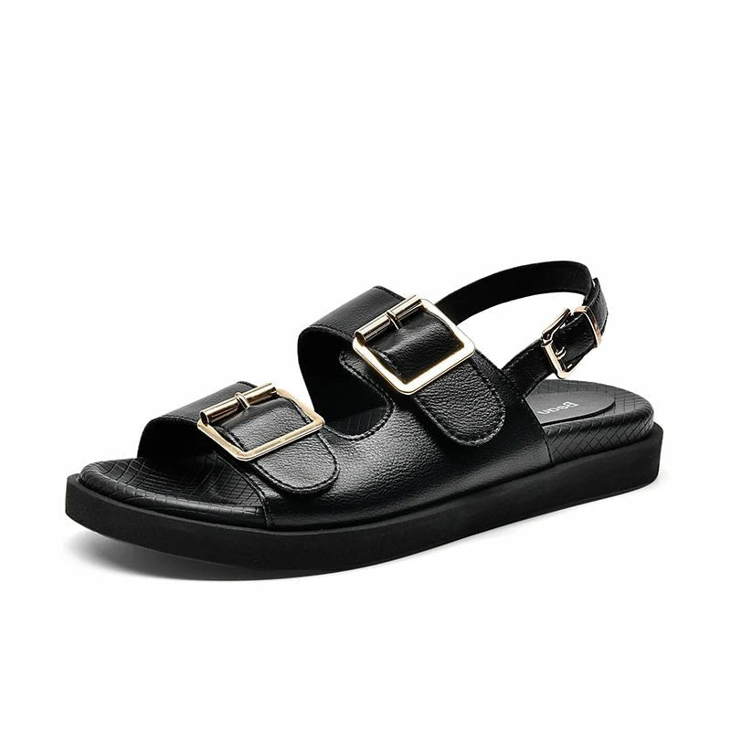 Melissa Leather Sandal (Black 5) - | Zavonix
