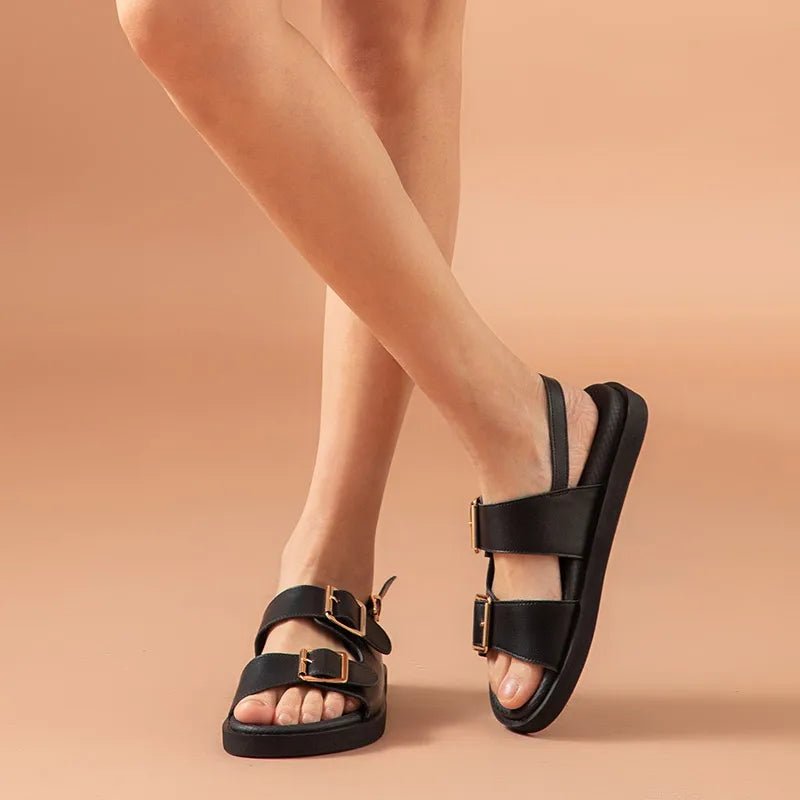 Melissa Leather Sandal (Black 5) - | Zavonix