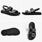 Melissa Leather Sandal (Black 5) - | Zavonix