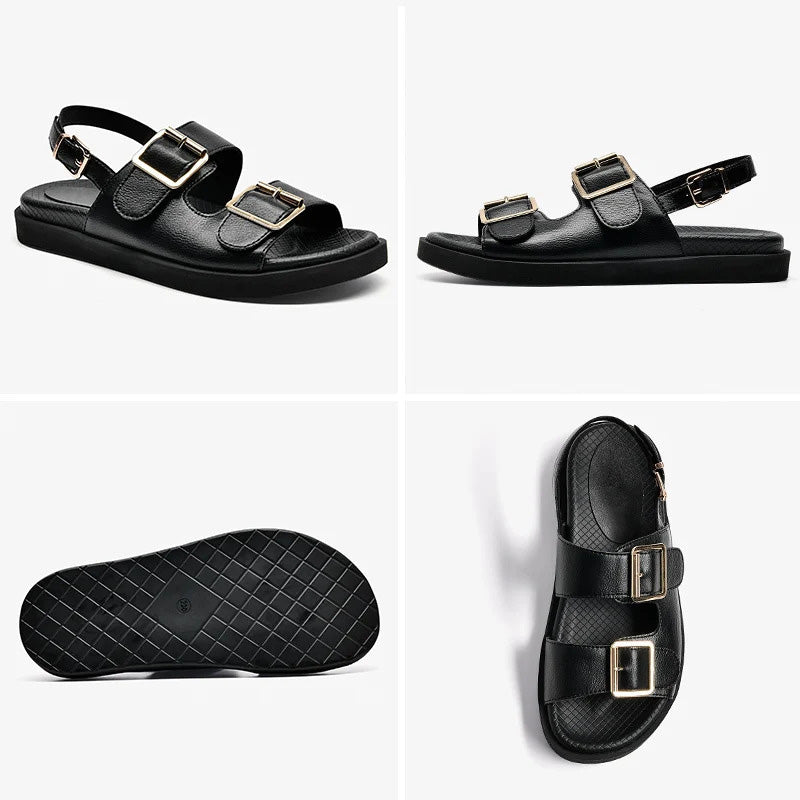 Melissa Leather Sandal (Black 5) - | Zavonix