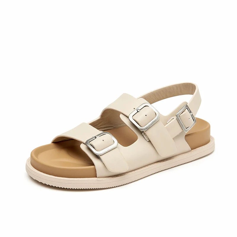Melissa Leather Sandal (Black // Khaki 5) - | Zavonix