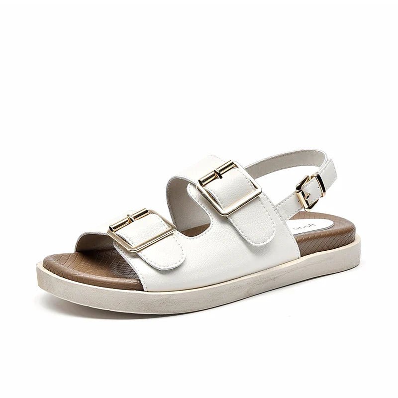 Melissa Leather Sandal (Black // Khaki 5) - | Zavonix