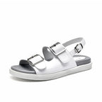 Melissa Leather Sandal (Black // Khaki 5) - | Zavonix
