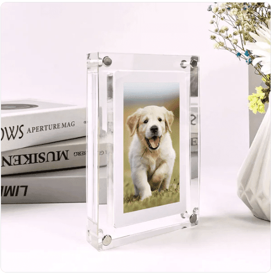 Melo Digital Picture Frame | 5-Inch Transparent, Quick Upload