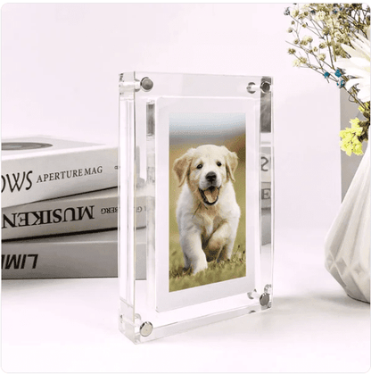 Melo Digital Picture Frame | 5-Inch Transparent, Quick Upload