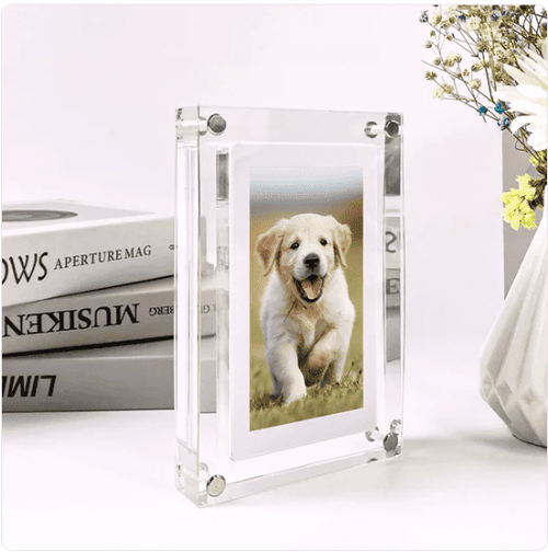Melo Digital Picture Frame | 5-Inch Transparent, Quick Upload