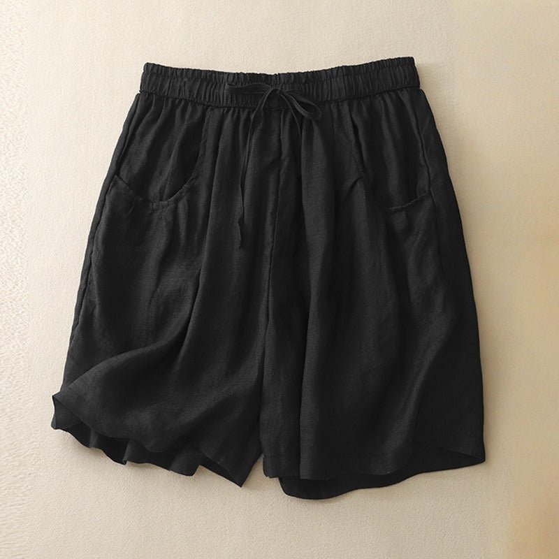 MELODY LINEN SHORTS (Black XS) - | Zavonix