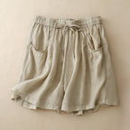 MELODY LINEN SHORTS (Black XS) - | Zavonix