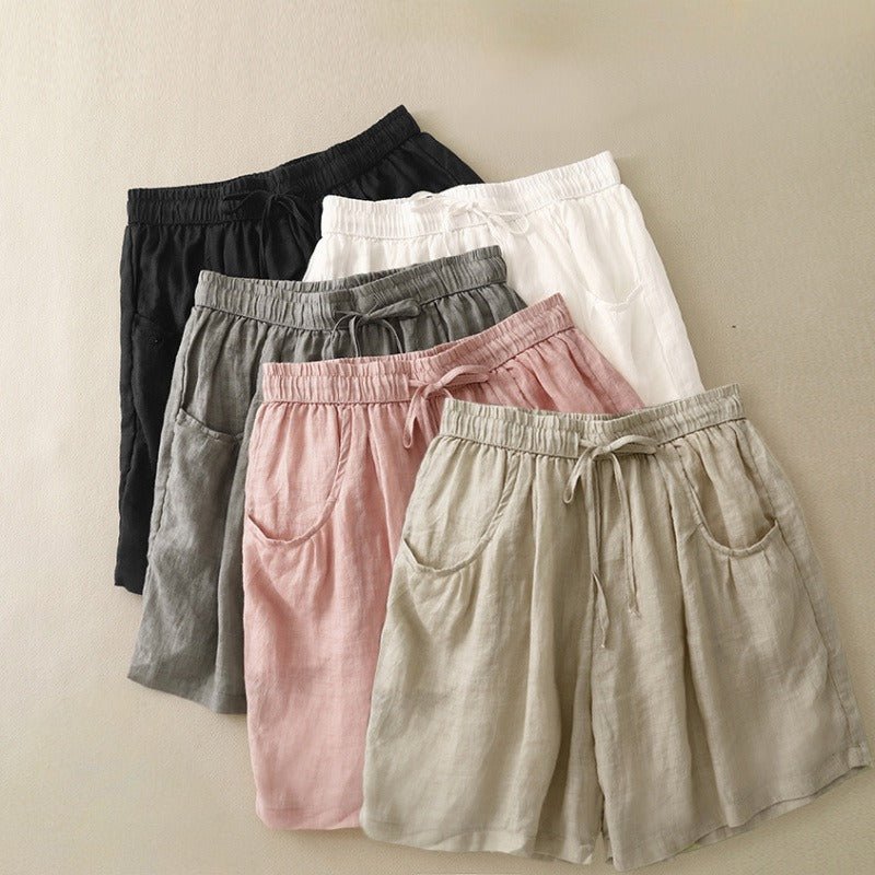 MELODY LINEN SHORTS (Black XS) - | Zavonix
