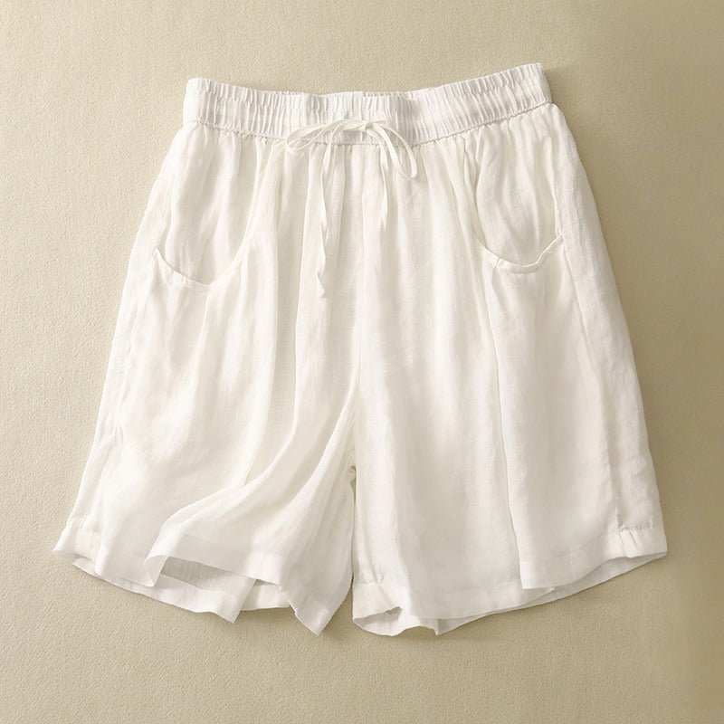 MELODY LINEN SHORTS (White XS) - | Zavonix