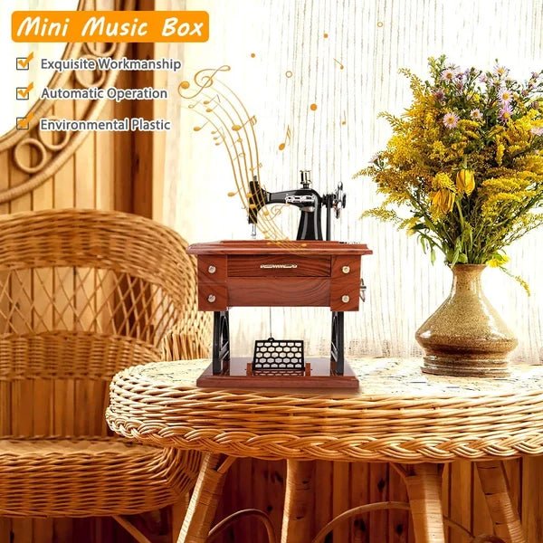 Melody Stitch Clockwork Sewing Machine Music Box Product Image 02
