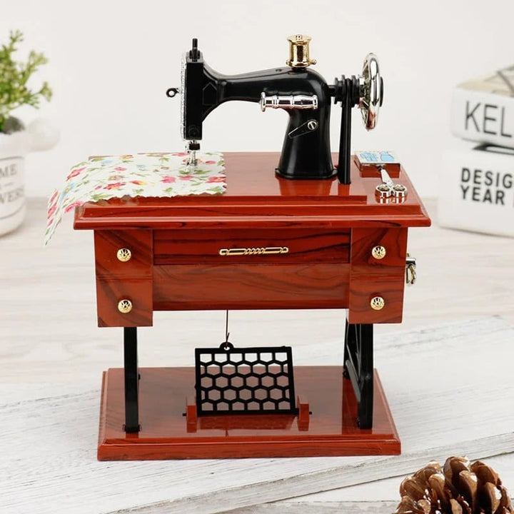 Melody Stitch Clockwork Sewing Machine Music Box Product Image 03