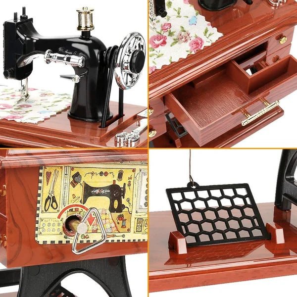 Melody Stitch Clockwork Sewing Machine Music Box Product Image 04