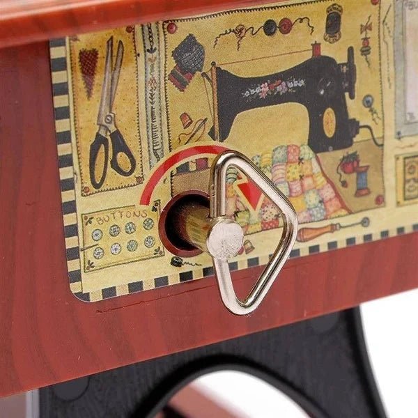 Melody Stitch Clockwork Sewing Machine Music Box Product Image 06