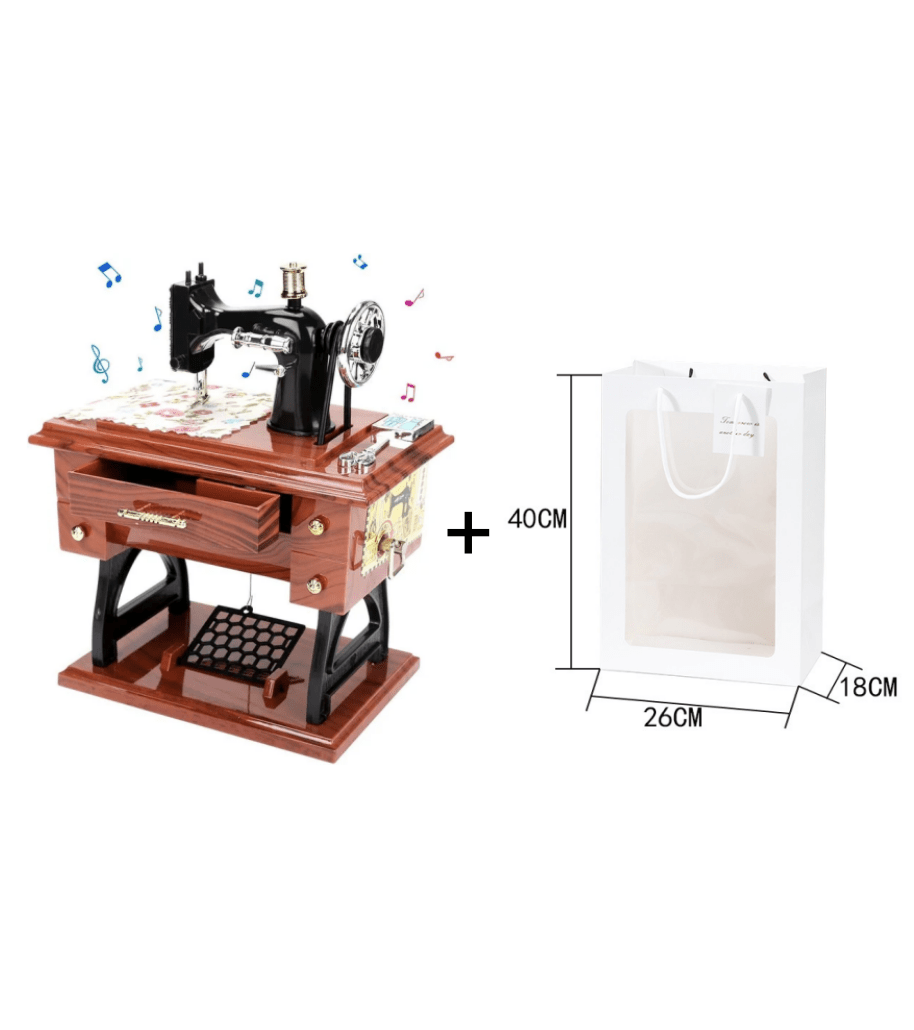 Melody Stitch Clockwork Sewing Machine Music Box Product Image 10