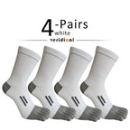 Men's Breathable Toe Socks — Cotton - Poly Blend with Odor Control (4 Pairs black ) - | Zavonix
