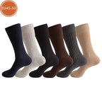 Men's Business Socks — High Tube Cotton Blend for All - Day Comfort (Brown ) - | Zavonix