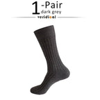 Men's Business Socks — High Tube Cotton Blend for All - Day Comfort (Dark Grey ) - | Zavonix