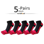 Men's Knit Toe Socks — Breathable Moisture - Wicking Casual Socks (5 Pairs black ) - | Zavonix