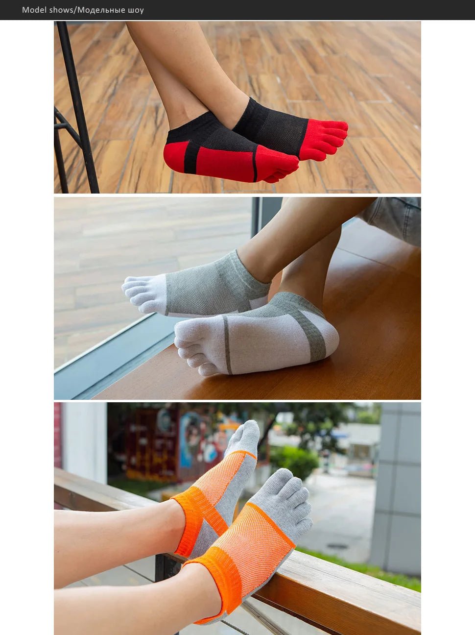 Men's Knit Toe Socks — Breathable Moisture - Wicking Casual Socks (5 Pairs dark grey ) - | Zavonix