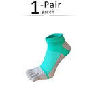 Men's Knit Toe Socks — Breathable Moisture - Wicking Casual Socks (5 Pairs green ) - | Zavonix