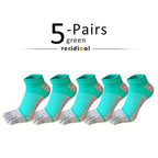 Men's Knit Toe Socks — Breathable Moisture - Wicking Casual Socks (5 Pairs green ) - | Zavonix