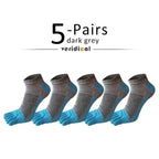 Men's Knit Toe Socks — Breathable Moisture - Wicking Casual Socks (5 Pairs green ) - | Zavonix