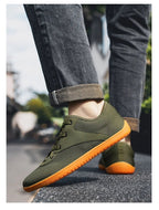 Men's Lightweight Breathable Cotton Lace - Up Shoes with EVA Sole (black 46) - | Zavonix