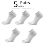 Men's Toe Socks — Breathable Ankle Socks with Moisture Control (black ) - | Zavonix