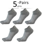 Men's Toe Socks — Breathable Ankle Socks with Moisture Control (black ) - | Zavonix