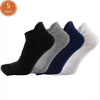 Men's Toe Socks — Breathable Ankle Socks with Moisture Control (Navy Blue ) - | Zavonix