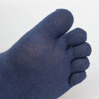 Men's Toe Socks — Breathable Ankle Socks with Moisture Control (Navy Blue ) - | Zavonix