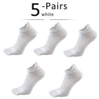 Men's Toe Socks — Breathable Ankle Socks with Moisture Control (WHITE ) - | Zavonix