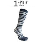 Men's Toe Socks — Breathable High Crew Socks with Blister Protection (Orange EU40 - 46 / US 10 - 13) - | Zavonix